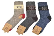 ALPACA gyapjú zokni hópelyhek - 3 pár, vegyes színek, mérete 44-47