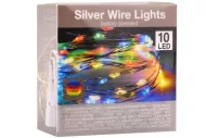 Mikro LED elemes fényfüzér - 10 dióda - színes - 100 cm