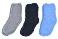 Gyerek szőrös zokni - 3 pár, vegyes színek, méret 27-30