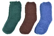 Gyerek szőrös zokni - 3 pár, vegyes színek, méret 22-25