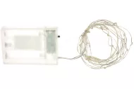 LED mikrofényfüzér elemekkel - 2,5 m - 40 dióda – színes