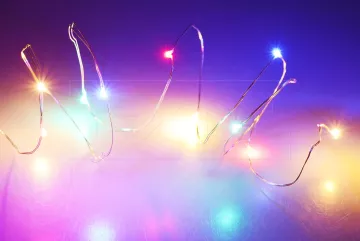 Mikro LED elemes fényfüzér - 10 dióda - színes - 100 cm