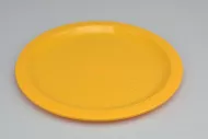 Sekély műanyag tányér IRAK 150ml - sárga (21,5x1cm)