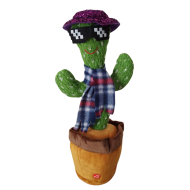 Interaktív beszélő és éneklő kaktusz ruhákkal - elemmel működik