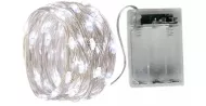 Többágas mikro LED fényfüzér elemekkel - 53 cm - 36 dióda - meleg fehér