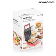 Wafflicher gofrisütő és szendvicssütő 2in1 receptekkel - InnovaGoods