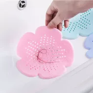 Konyhai / fürdőszobai szilikon alakú lefolyószűrő - fehér