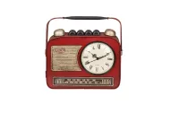Retro óra - rádió kinézetű kulcsszekrény - 22 cm