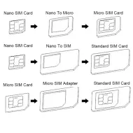 SIM kártya adapter készlet - 5 db