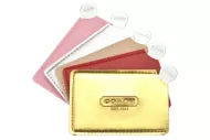 Mini zsebtükör hitelkártya méretben 8,5x5,3 cm - piros