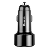 Baseus autós töltő 3.0 BS-C16Q1 - kijelzővel - 2x USB - 45 W - fekete