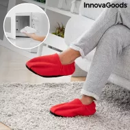InnovaGoods mikróban melegíthető benti papucs - piros