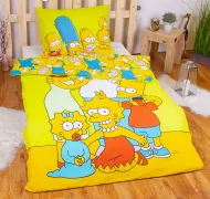 Ágyneműhuzat Simpsons Family green 140/200, 70/90