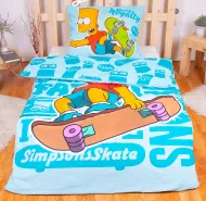 Gyerek ágyneműhuzat - Bart Simpson - kék - 140x200