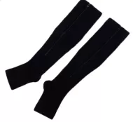 Kompressziós zokni Zip Sox - méret L/XL - fekete