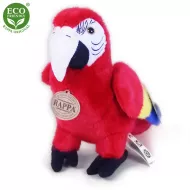 Plüss Ara Arakanga papagáj - piros - 24 cm - Rappa