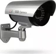 Fiktív CCTV térfigyelő kamera - elemekkel működik - ezüst
