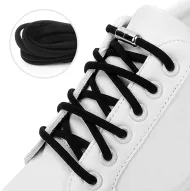 Rugalmas bekapcsolható cipőfűző - 100 cm - fekete