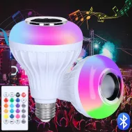LED RGB színes izzó Bluetooth hangszóróval