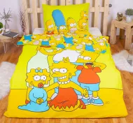 Ágyneműhuzat Simpsons Family green 140/200, 70/90