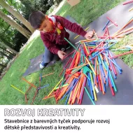 Kreatív gyerek modellező építőjáték - összerakható pálcikák - 500 darab