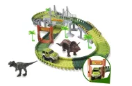 KRUZZEL gyerek autópálya - Jurassic park - szélesség 7 cm - 144 darabos