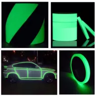 Fluoreszkáló jelölőszalag - 2,9 m - zöld