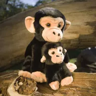 Rappa plüss majom a kölykével - hanghatással - 27 cm