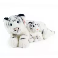 Plüss tigris fehér 38 cm kicsinyével 13 cm