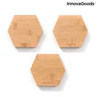 Magbu mágneses bambusz felragasztható tartók - 3 db - InnovaGoods