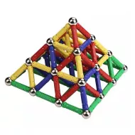 Kreatív mágneses építőkockák - 157 darabos készlet