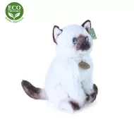 Plüss sziámi macska, 25 cm