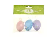 Húsvéti tojás - kék, lila és rózsaszín - 3 db