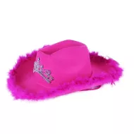 Rózsaszín, női cowboy kalap