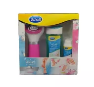 Scholl velvet smooth elektromos sarokreszelő rózsaszín + lábfürdő + lábszérum
