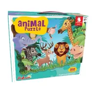 Puzzle - állatok a dzsungelben - 208 db - 90 x 64 cm - Rappa