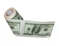Toalettpapír amerikai dollár motívummal
