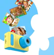 Mini játékfényképezőgép kamerával