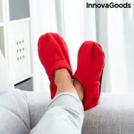 InnovaGoods mikróban melegíthető benti papucs - piros
