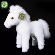 Rappa plüss álló ló - fehér - 25 cm