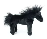 Plüss ló - fekete - 28 cm - Rappa