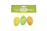 Húsvéti tojás - sárga, narancssárga és zöld - 3 db