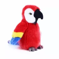 Plüss papagáj piros, 18 cm