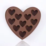 Szív alakú szilikon forma csokoládéhoz vagy jéghez