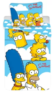 Ágyneműhuzat Simpsons Family Clouds 140/200