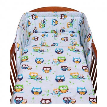 2 részes ágyneműhuzat New Baby 100/135 cm kék baglyo 2 részes ágyneműhuzat New Baby 100/135 cm kék baglyo