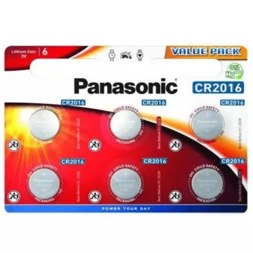Lítium gombelem - 6x CR2016 - Panasonic