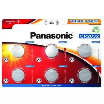 Lítium gombelem - 6x CR2032 - Panasonic