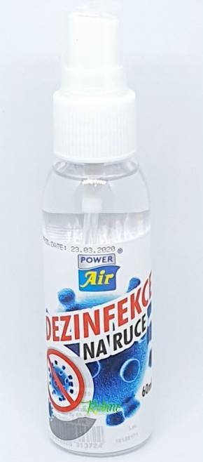Antibakteriális fertőtlenítő spray kézre POWER Air, 60ml Antibakteriális fertőtlenítő spray kézre POWER Air, 60ml