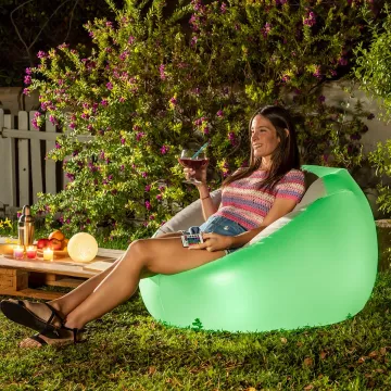 Felfújható fotel színes LED-del és távirányítóval - Chight - InnovaGoods